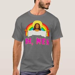 Funny Lgbt Ah Man Jesus Gay Pride Rainbow T-shirt