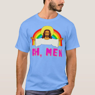 Funny LGBT Ah Man Jesus Gay Pride Rainbow T-shirt