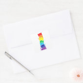 Funny LGBT Cat Stack Rainbow Gay Pride Gift for Ca Vierkante Sticker (Envelop)