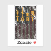 Funny LGBT Liberty Pistolen Beer Trump Support Sticker (Vel)