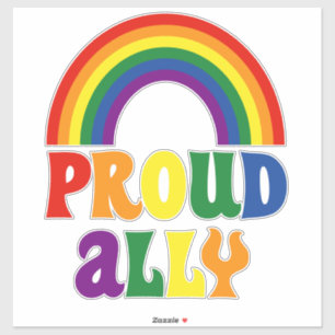 Funny LGBT Rainbow Pride Proud Ally Gift Sticker
