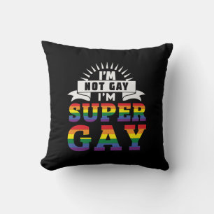 Funny LGBTQ Ik ben Super Gay Gay Pride Kussen