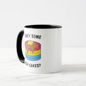 Funny LGBTQ Pansexual Pride Fancy Pan-cakes Mok (Voorkant links)