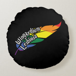 Funny LGBTQ Woorden spelen Pride Regenboog Rond Kussen