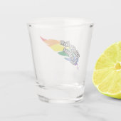 Funny LGBTQ | Woorden spelen | Pride | Regenboog Shot Glas (Achterkant)