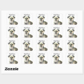 Funny Lhaso Apso of Shitzu Dog Sticker personalise (Vel)