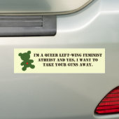 Funny "Liberal" Bumpersticker (Op auto)