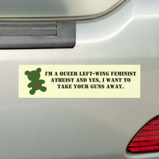 Funny "Liberal" Bumpersticker (Op auto)
