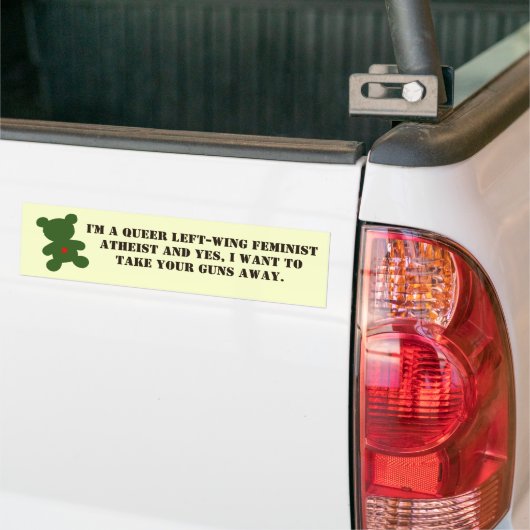 Funny "Liberal" Bumpersticker (Op Truck)