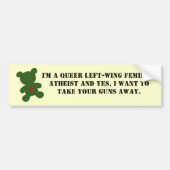 Funny "Liberal" Bumpersticker (Voorkant)