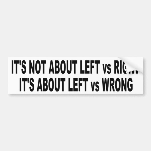 Funny Liberal Bumpersticker (Voorkant)