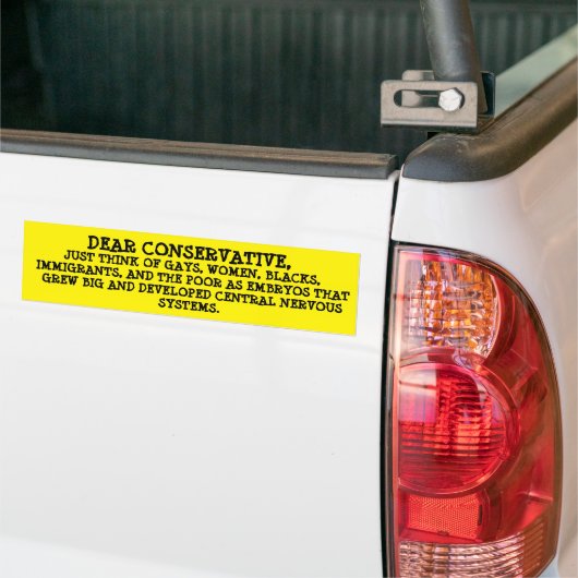 Funny Liberal Political Bumpersticker (Op Truck)