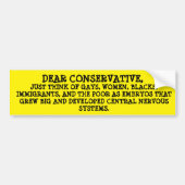 Funny Liberal Political Bumpersticker (Voorkant)