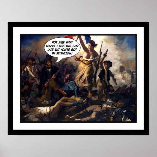 Funny Liberty Leading the People Poster (Voorkant)
