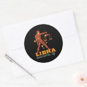 Funny Libra Zodiac Star Astrology Geweldige AF Ronde Sticker (Envelop)
