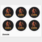 Funny Libra Zodiac Star Astrology Geweldige AF Ronde Sticker (Vel)