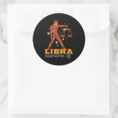 Funny Libra Zodiac Star Astrology Geweldige AF Ronde Sticker (Tas)