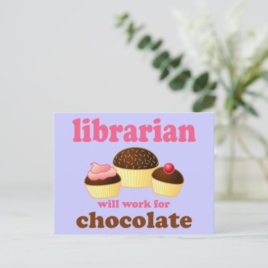 Funny Librarian Briefkaart (Staand voorkant)