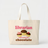 Funny Librarian Canvas tas (Voorkant)