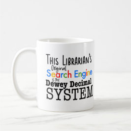 Funny Librarian Dewey Decimal Search Engine System Koffiemok