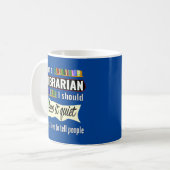 Funny librarian gift voor bibliothecaris grappig koffiemok (Voorkant links)