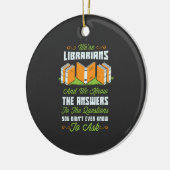 Funny Librarian Gifts Keramisch Ornament (Links)