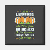 Funny Librarian Gifts Magneet (Voorkant)