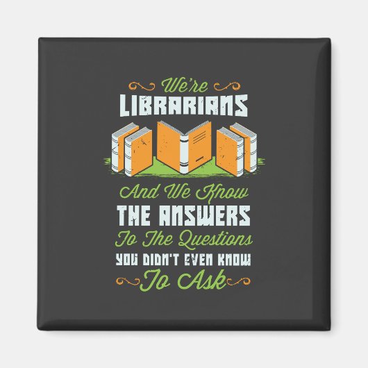 Funny Librarian Gifts Magneet (Voorkant)