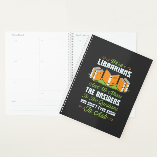 Funny Librarian Gifts Planner (Display)