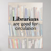 Funny Librarian Pun Library Poster Books on Shelf (Voorkant)