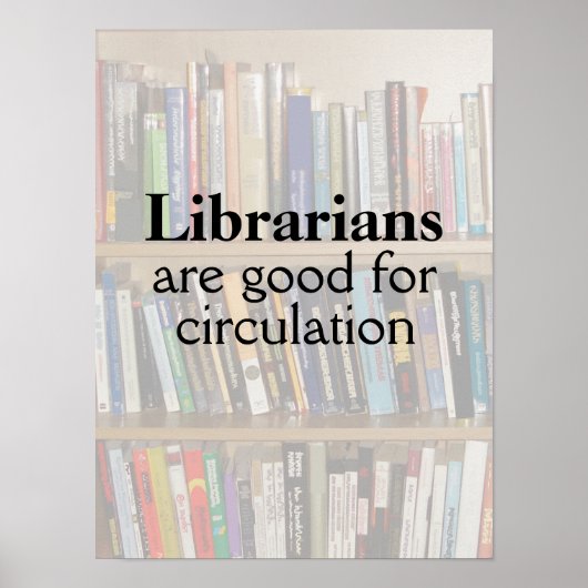 Funny Librarian Pun Library Poster Books on Shelf (Voorkant)