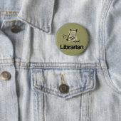 Funny Librarian Quiet alsjeblieft Library Gift Ronde Button 5,7 Cm (In situ)