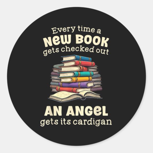 Funny Librarian Quote For Library Nerd  Ronde Sticker (Voorkant)