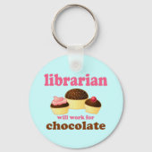 Funny Librarian Sleutelhanger (Voorkant)