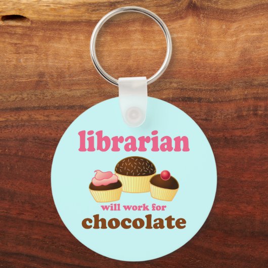 Funny Librarian Sleutelhanger (Voorkant)