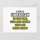 Funny Librarian T-Shirts en Gifts Briefkaart (Voorkant)