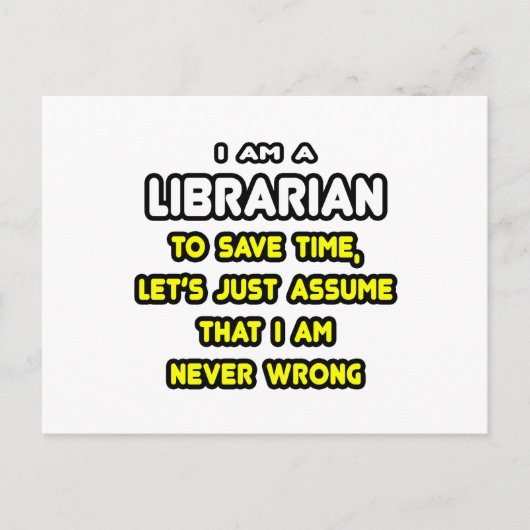 Funny Librarian T-Shirts en Gifts Briefkaart (Voorkant)