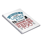 Funny Library Aide Assistant Heroes Gezegde Notitieboek (Rechterzijde)