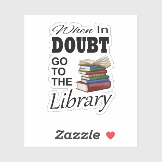 Funny Library Book Reading Book Nerd Librarian Sticker (Vel)