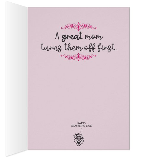 Funny "Lick the Beaters" Moederdag Kaart (Binnen (Rechts))