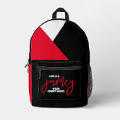 Funny Life is a Journey Draag Comfy Shoes Bedrukte Rugzak (Voorkant)