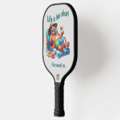 Funny Life Is Kort Schattige Quote Humor Personali Pickleball Paddle (Links)