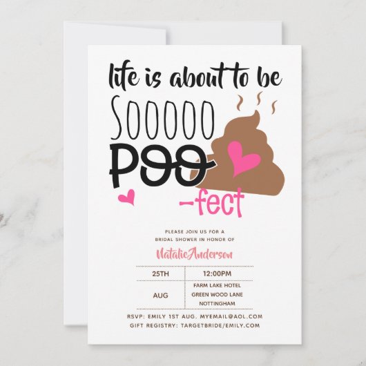 Funny Life is POOFECT Wedding Vrijgezellenfeest Kaart (Voorkant)