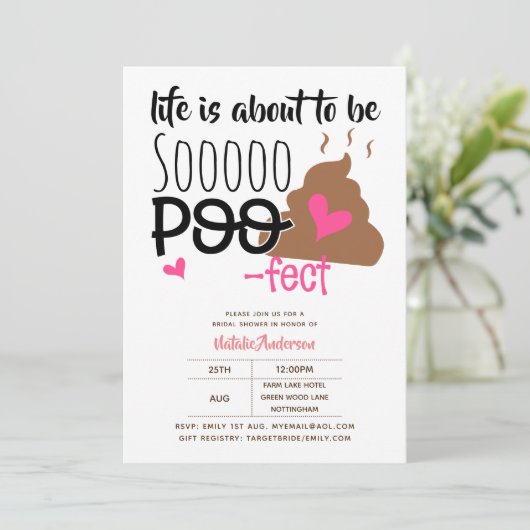 Funny Life is POOFECT Wedding Vrijgezellenfeest Kaart (Staand voorkant)