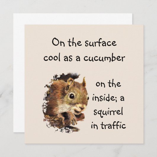 Funny Life Quote Surface Cool Inside Squirrel (Voorkant / Achterkant)