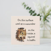 Funny Life Quote Surface Cool Inside Squirrel (Staand voorkant)