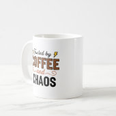 Funny Life Quote Typography Cup | Mom Chaos Gift Koffiemok (Voorkant links)