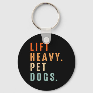 Funny Lift Heavy Pet Dogs Gym Fitness Gewicht Lift Sleutelhanger