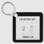 Funny Light Switch ingeschakeld Sleutelhanger (Voorkant)