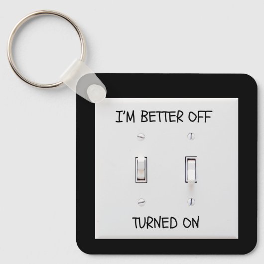 Funny Light Switch ingeschakeld Sleutelhanger (Voorkant)